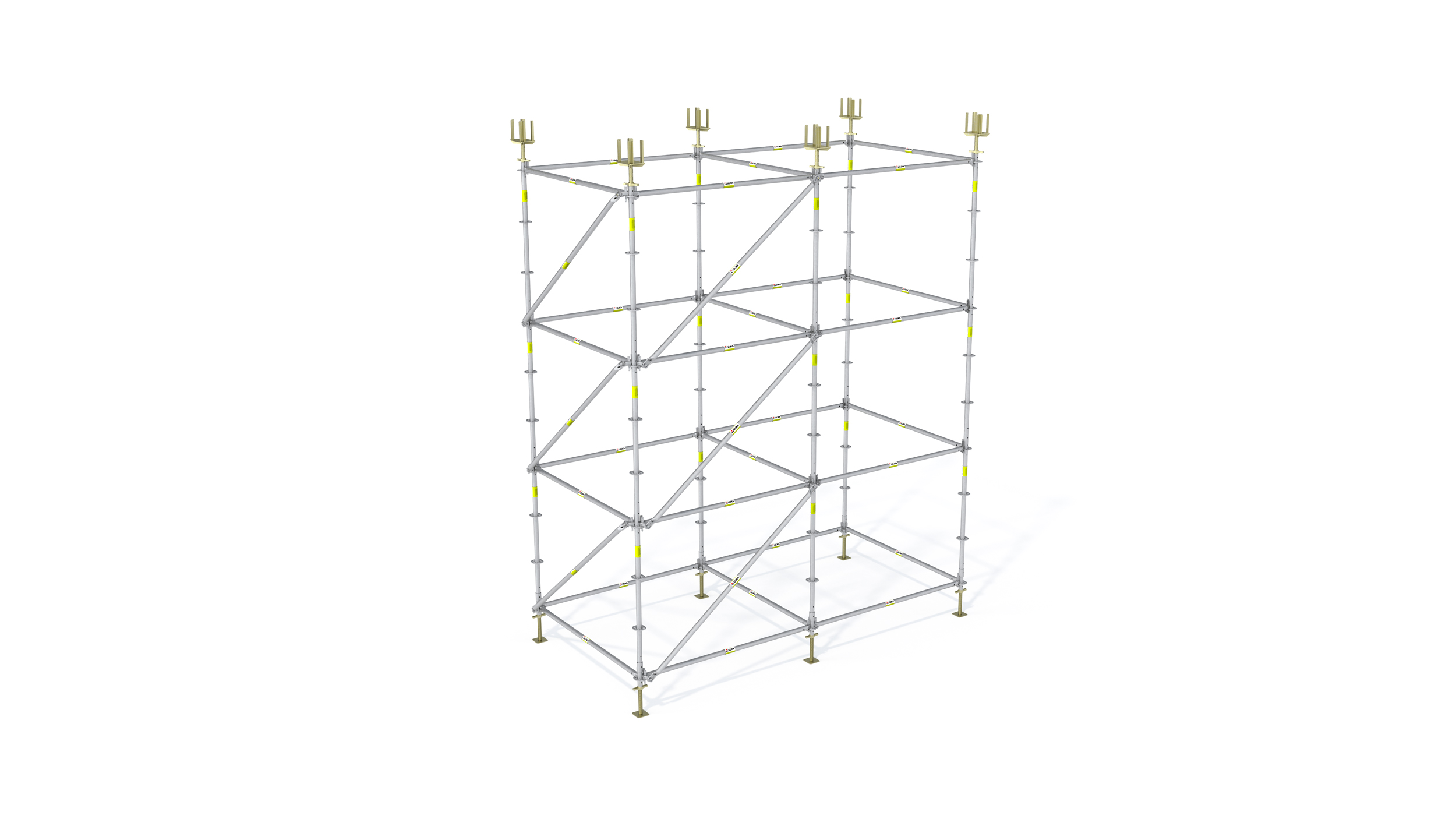 Cimbra de gran flexibilidad. Permite múltiples configuraciones de torres de encofrado. Enfocado principalmente para edificación.