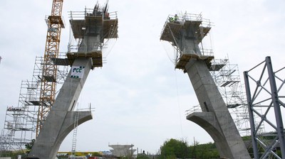 Pilono en Anillo de Circunvalación de Bucarest, Rumanía