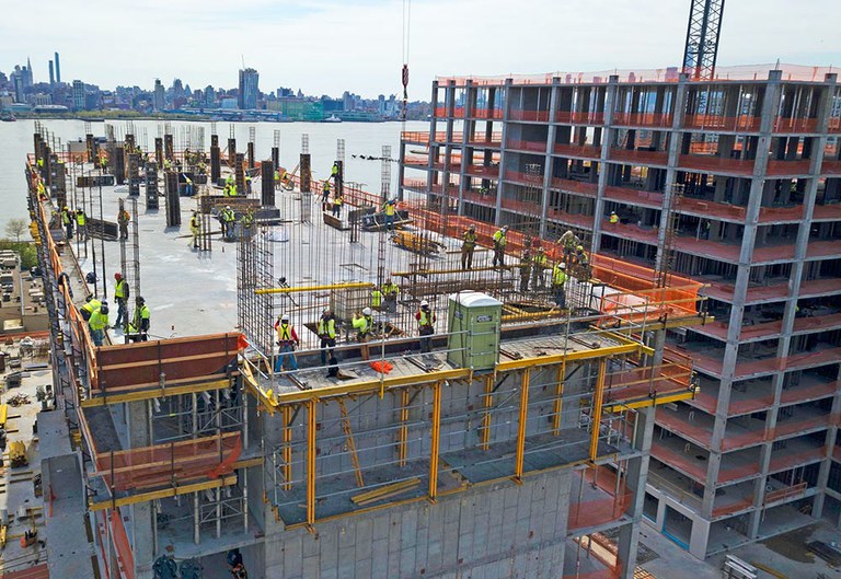 Productividad y seguridad en la edificación de 800 Harbor Boulevard de Nueva Jersey