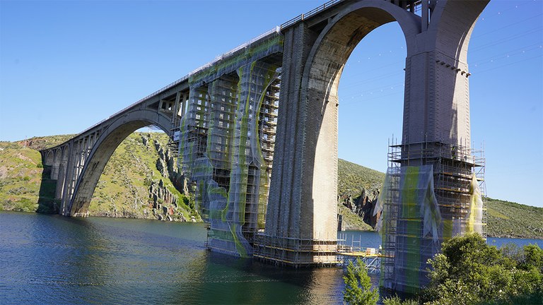 Rehabilitación del viaducto ferroviario Martín Gil, Zamora, España
