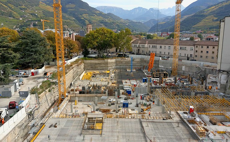 WaltherPark, construcción de un edificio multifuncional en el corazón histórico de Bolzano